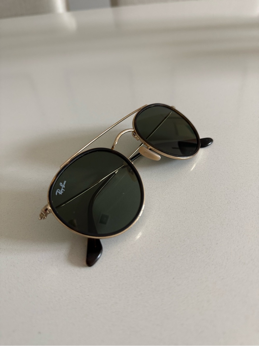 Ray-Ban Round Double Bridge Metal Sunglasses - Picture 3 of 10